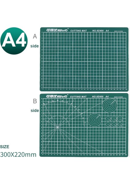 A4 Stili A4A3A2A1 Büyük Boy Çift Taraflı Kesme Matı Kesme Tahtası Masa Mat Kesme Destek Plakası Masaüstü Ofis El Kitabı Malzemeleri (Yurt Dışından)