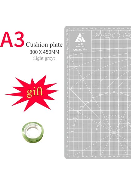 Gri Stil A3 Mat ve Aletler A3 Kesme Paspasları Yastık Tahtası Büyük El Yazısı Test Kağıdı Çizim Güzellik Workbeölçekleme Modeli Kauçuk Conta Oyma Tahtası Dıy (Yurt Dışından)