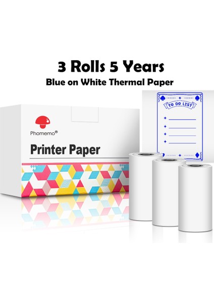 Q12-RMBW Stili x Taşınabilir Yazıcı Etiketleri Için Phomemo Termal Kağıt Yapışkan Fit Dıy Bullet Dergisi Fotoğraf Metinleri Çalışma Notları Baskı (Yurt Dışından)