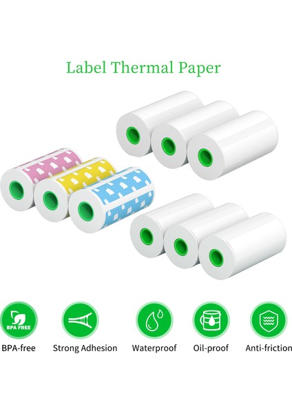 52X15MM Renk Stili Peripage 3 Rulo Etiket Termal Kağıt Etiket Kendinden Yapışkanlı Yazdırılabilir Kağıt Rulo Etiket Kağıdı Peripage Yazıcı Için Şeffaf Baskı (Yurt Dışından)
