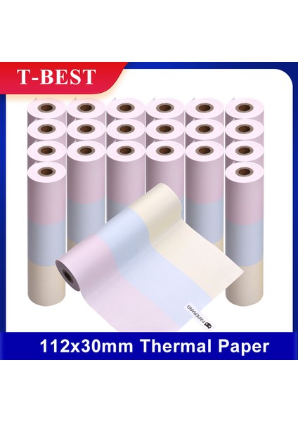 3 Adet Gökkuşağı Tarzı Rulo Termal Kağıt Rulo Gökkuşağı Kağıdı Bpa Içermeyen Uzun Ömürlü Paperang C1 Cep Yazıcısı Için 2 Yıl (Yurt Dışından) fiyatları