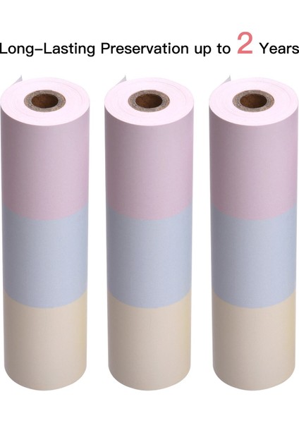 3 Adet Gökkuşağı Tarzı Rulo Termal Kağıt Rulo Gökkuşağı Kağıdı Bpa Içermeyen Uzun Ömürlü Paperang C1 Cep Yazıcısı Için 2 Yıl (Yurt Dışından) modelleri