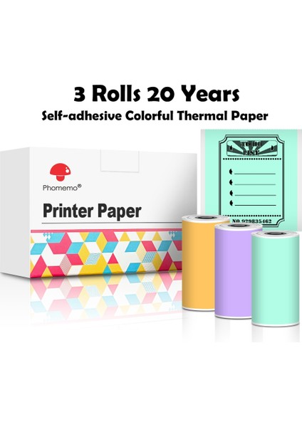 Smll Sticker 20 Yıl Stili Phomemo 3 Rulo Şeffaf Etiket Termal Kağıt Için T02 M02X Etiket Yapışkan Dıy Mermi Dergisi Fotoğraf Metinleri Çalışma Notları Baskı (Yurt Dışından)
