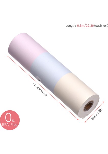 Yeşil Stil 3 Rulo Paperang Termal Kağıt Rulo Makbuz Kağıdı Bpa Içermeyen Uzun Ömürlü 10 Yıl Paperang C1 Cep Termal Yazıcı Için (Yurt Dışından) modelleri