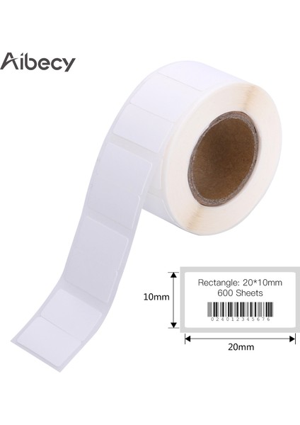 20X10MM-600 Yaprak Stili 1 Rulo Etiket Kağıdı Termal Etiket Kendinden Yapışkanlı Yazdırılabilir Paperroll DP23 Serisi Yazıcı Için Suya Dayanıklı Yağa Dayanıklı Yırtılmaya Dayanıklı (Yurt Dışından)