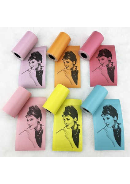 Beyaz Stil Kendinden Yapışkanlı Termal Kağıt Yazdırılabilir Etiket Kağıt Rulosu Doğrudan Peripage A6 Cep Için 57*30MM(2.17*1.18IN) Paperang (Yurt Dışından)