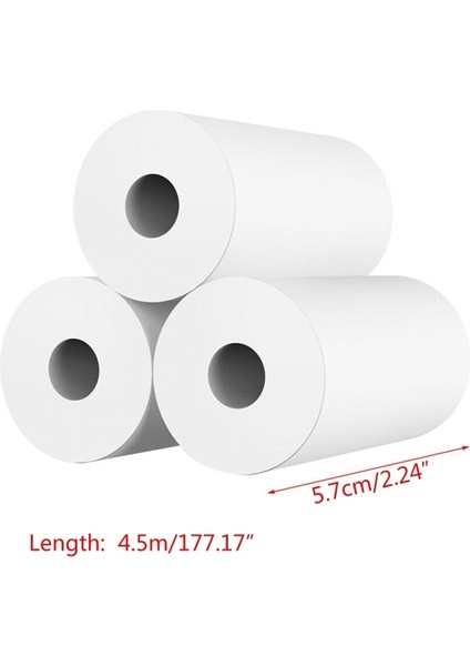 10 Rulo Etiket Pp Stili 10 Rulo 57*30MM Termal Beyaz Renkli Etiket Fotoğraf Kağıdı Çocuklar Için Kamera Anında Yazıcı ve Çocuklar Için Peripage Fotoğraf Yazıcısı (Yurt Dışından) modelleri