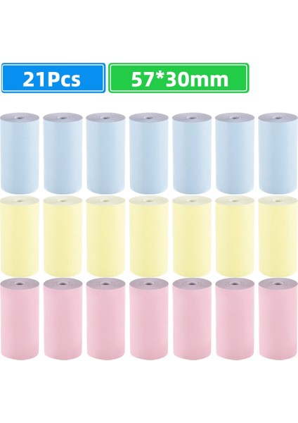 21 Rulo Renkli Termal Kağıt Rulosu 57*30MM Fotoğraf Kağıdı Peripage A6 A8 Paperang Mini Cep Fotoğraf Yazıcısı Için Net Baskı (Yurt Dışından)
