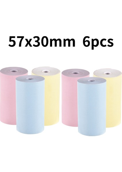 Renkli Stil Renkli Termal Kağıt Rulosu 57*30MM Yapışkansız Fotoğraf Kağıdı Peripage Için Şeffaf Baskı A6 A8 Paperang P1 Mini Cep Fotoğraf Yazıcısı (Yurt Dışından) fiyatları