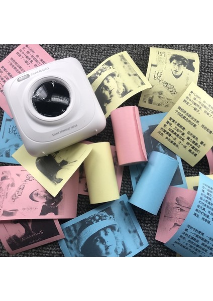 Renkli Stil Renkli Termal Kağıt Rulosu 57*30MM Yapışkansız Fotoğraf Kağıdı Peripage Için Şeffaf Baskı A6 A8 Paperang P1 Mini Cep Fotoğraf Yazıcısı (Yurt Dışından) fırsatları