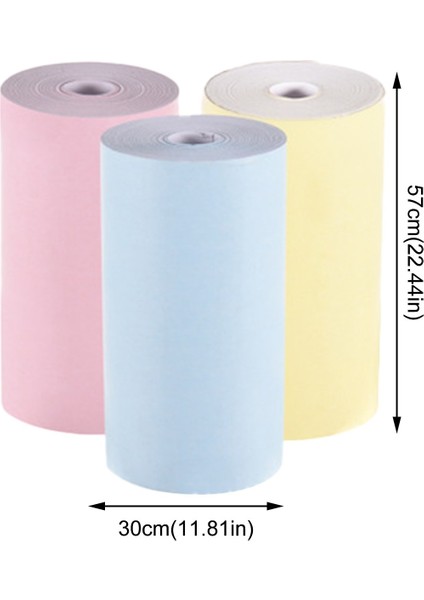 Bir Stil 3 Rolls Mini Taşınabilir Termal Yazıcı Kağıdı Fotoğraf Cebi Termal Yazıcı 57*30MM Renkli Makbuz Fotoğraf Kağıdı Yazıcı Kağıdı (Yurt Dışından) modelleri