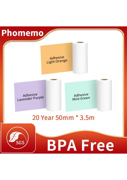Stil 21 Stili Phomemo Termal Kağıt Kendinden Yapışkanlı M02 Serisi Etiket Yazıcısı Için Yazdırılabilir Etiket Etiket Fotoğraf Kağıdı 3 Rollsbox 20 Yıl Tutmak (Yurt Dışından)