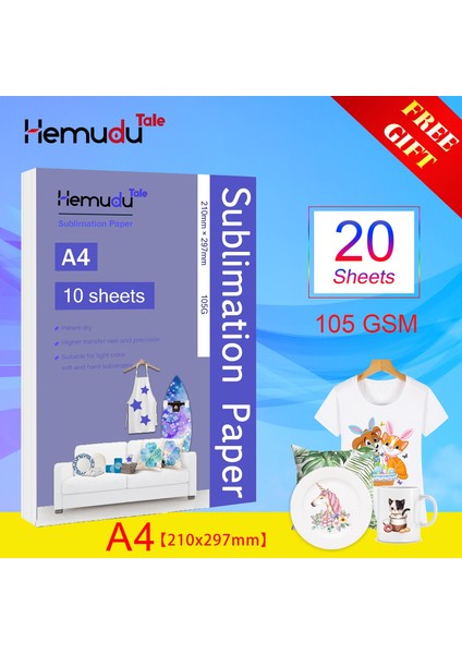 105G 10 Yaprak Stili A4 105G 10 Yaprak Süblimasyon Isı Transfer Kağıdı Polyester T-Shirt Yastık Fabron Kılıf Baskı Tasarımı Için (Yurt Dışından)