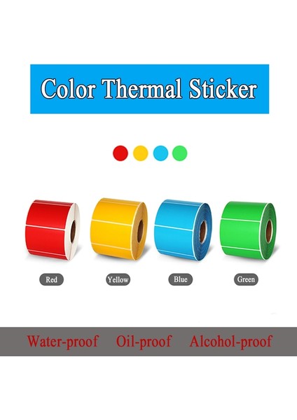 50X30-1250 Adet Tarzı 1 Rulo Renkli Termal Etiket Kendinden Yapışkanlı Etiket Kağıdı mm Kırmızı Sarı Mavi Yeşil Etiket Su Geçirmez Baskı Malzemeleri (Yurt Dışından) fiyatları