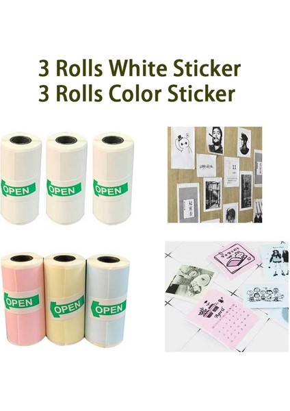 3W 3c Çıkartma Stili Fotoğraf Kağıdı Anında Yazıcı Için Termal Baskı Kamera Çift Lens Ekran Video Çocuklar Açık Hediye Dıy Sticker (Yurt Dışından)