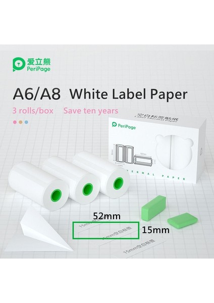 3 Etiket Kağıdı 15CM Tarzı Peripage Kendinden Yapışkanlı Termal Kağıt Yazdırılabilir Etiket Etiket Kağıtları Poooli Papeang Yazıcı Için Net Baskı Telefon Fotoğraf Papie Için (Yurt Dışından)