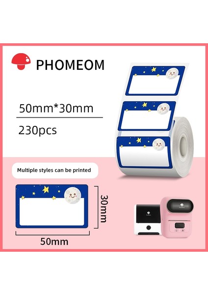 Kampüs B 50X30MM Stili Phomemo Kendinden Yapışkanlı Etiketler Kağıt Phomemo Etiket Yazıcısı Için Su Geçirmez Kimlik Etiketi Takı Etiketi Termal Etiket (Yurt Dışından)