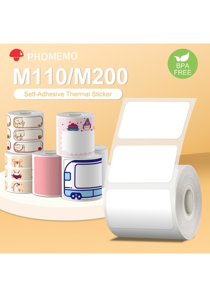 Kampüs B 50X30MM Stili Phomemo Kendinden Yapışkanlı Etiketler Kağıt Phomemo Etiket Yazıcısı Için Su Geçirmez Kimlik Etiketi Takı Etiketi Termal Etiket (Yurt Dışından) fiyatları