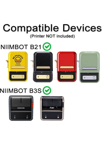 50X80-95 Stili Niimbot B21 Etiket Baskı Kağıdı Şeffaf Adı Etiket Su Geçirmez Kendinden Yapışkanlı Karikatür Küçük Etiket Dairesel Termal Kağıt (Yurt Dışından) fiyatları