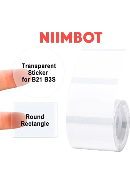 50X80-95 Stili Niimbot B21 Etiket Baskı Kağıdı Şeffaf Adı Etiket Su Geçirmez Kendinden Yapışkanlı Karikatür Küçük Etiket Dairesel Termal Kağıt (Yurt Dışından) modelleri