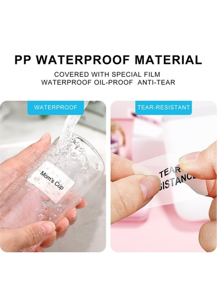 50X80-95 Stili Niimbot B21 Etiket Baskı Kağıdı Şeffaf Adı Etiket Su Geçirmez Kendinden Yapışkanlı Karikatür Küçük Etiket Dairesel Termal Kağıt (Yurt Dışından) fırsatları