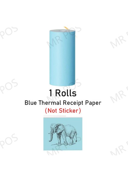 Mavi Kağıt Stili Diğer A6 Termal Etiket Yazıcı Kağıdı Beyaz Renkli Etiket Fotoğraf Yazıcısı Için 57*25MM Peripage Paperang Poooli Baypage Printing A (Yurt Dışından)