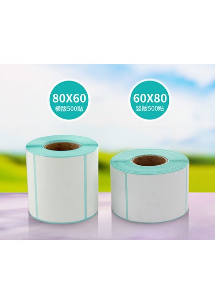 80MM Xx 500 Termal Etiket Kağıdı Termal Barkod Yazıcı Için Termal Etiket Kağıdı (Yurt Dışından)