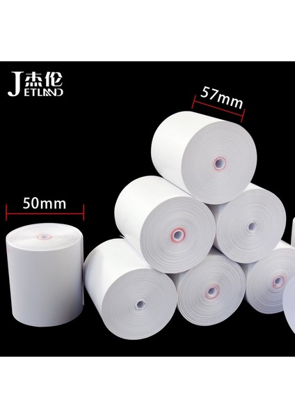 Jetland Termal Kağıt 57X Rulo Çekirdeksiz Yazarkasa Fiş Kağıdı, Çekirdeksiz Süper Uzun Sayaçlar (Yurt Dışından)