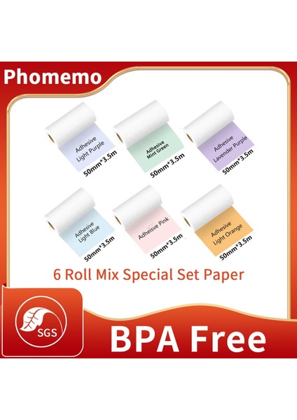 6 Rulo-Renkli M04 Stili Phomemo Termal Etiket Yazdırılabilir Kendinden Yapışkanlı Şeffaf Etiket SM02PRO Yazıcı Fotoğraf Kağıtları Için Yapışkansız Kağıt (Yurt Dışından) fiyatları