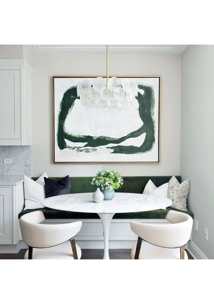 Tulip Siyah Masa Çap 90- Beyaz Mermer modelleri