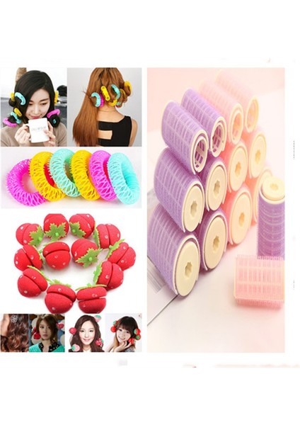 A5 Stili Saç Rulosu Kuaförlük Kendi Kendine Tutuş Yapışkan Sarılmak Stili Rulolar Saç Şekillendirme Aracı Diy Ev Kullanımı Tembel Bigudi Kafa Bandı (Yurt Dışından)