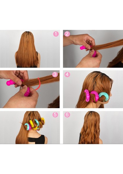 6 Adet Tarzı Sihirli Saç Bigudi Hiçbir Isı Donuts Curl Saç Şekillendirici Aracı Hairdreral Bukleler Rulo Kadın Saç Aksesuarları Için Dıy Aracı (Yurt Dışından)