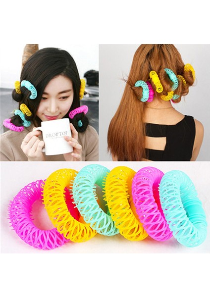 6 Adet Tarzı Sihirli Saç Bigudi Hiçbir Isı Donuts Curl Saç Şekillendirici Aracı Hairdreral Bukleler Rulo Kadın Saç Aksesuarları Için Dıy Aracı (Yurt Dışından)