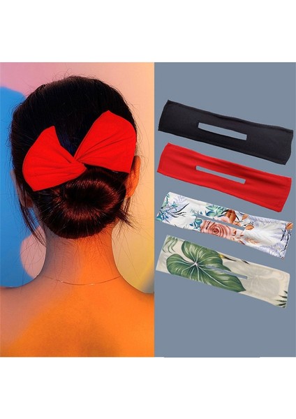 C Stili Kadınlar Zarif Baskı Sihirli Tembel Baskı Büküm Klip Yay Headdress Saç Kıvırma Artefakt Topu Kafa Saç Bigudi Saç Bandı (Yurt Dışından) fiyatları