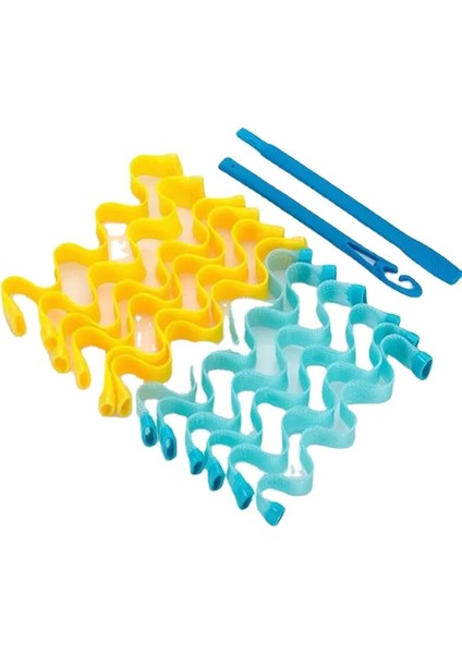 25CM - 12SILINDIR Stili Sihirli Saç Bigudi Silindirleri Kiti 25CM Dıy Taşınabilir Hiçbir Isıtmalı Saç Modeli Silindirleri Çubukları Dalga Formu Kıvırma Saç Şekillendirici Araçları (Yurt Dışından) modelleri