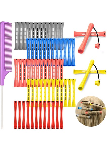 2.2cm Tarzı 48 Adet Saç Perma Çubukları Kısa Soğuk Dalga Çubuklar Plastik Perma Çubukları Saç Kıvırma Silindirleri Çelik Kıl Kuyruğu Taraklı Maşalar (Yurt Dışından) fırsatları