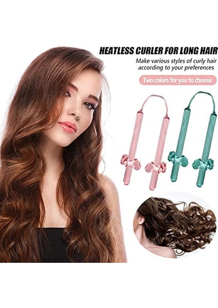 Mavi 02 Tarzı Uzun Saçlar Için Isısız Saç Maşaları Saç Bağları ve Klipleri ile Isısız Kıvırma Çubuğu Kafa Bandı Saç Şekillendirme Seti (Yurt Dışından) modelleri