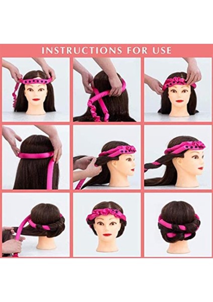 Siyah Stil Sıcak Satış Tembel Bigudi Ipek Kıvırma Kurdele Uyku Yumuşak Kafa Bandı Saç Kıvırıcılar Isısız Kıvırma Çubuk Kafa Bandı Saç Kıvırcık Yapmak (Yurt Dışından) fiyatları