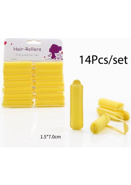 6pcs 3.6cm Yellow Style Pembe Toka Yumuşak Sünger Köpük Yastık Saç Silindirleri Curlers Şekillendirici Salon Kuaför Dıy Kolay Bukleler Kuaförlük Aracı Kiti Dıy Ev (Yurt Dışından)