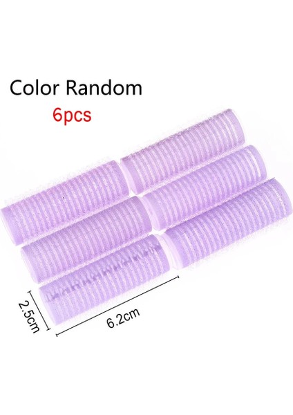 Rastgele 6 Adet Size2 Stili Siyah Self Grip Saç Silindirleri Çok Boyutlu Pro Salon Kuaförlük Maşaları Saç Tasarımı Yapışkan Sarılmak Stili Dıy Saç Şekillendirici (Yurt Dışından)