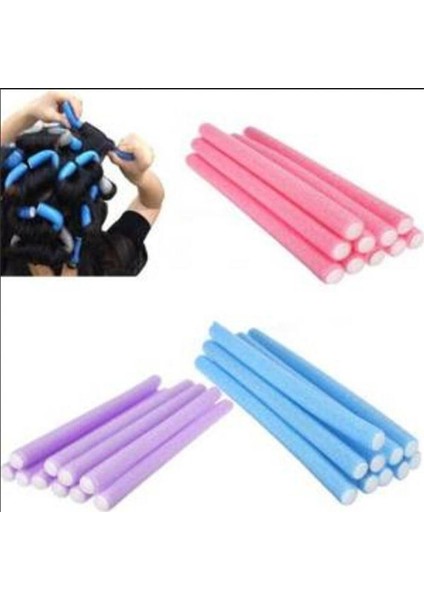 2 Adet Tarzı Yumuşak Sünger Köpük Saç Bigudi Rulo Kolay Curlring Şekillendirici Salon Kuaför Kuaförlük Saç Şekillendirme Büküm Araçları (Yurt Dışından)