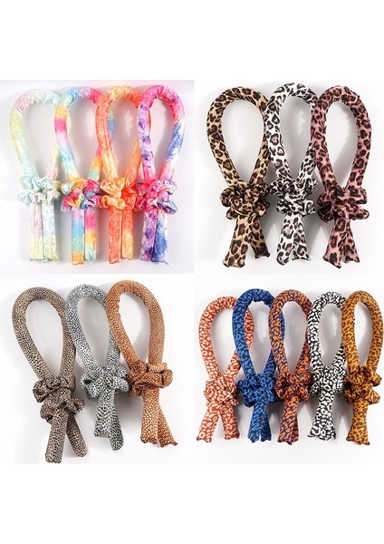 10 Leopar Tarzı Slik Saten Isısız Saç Bigudi Kafa Kadınlar Için Saç Sarma Kıvırma Şerit Kız Scrunchies Şapkalar Saç Aksesuarları Curl Bar (Yurt Dışından) fiyatları