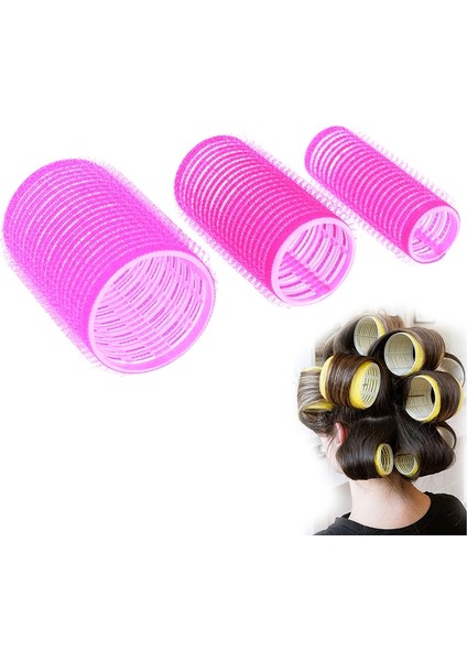 Kırmızı Stil Kendinden Kavrama Silindirleri Sarılmak Çubuk Saç Bigudi Bukleler Dalga Şekillendirici Salon Seti Aracı (Yurt Dışından)