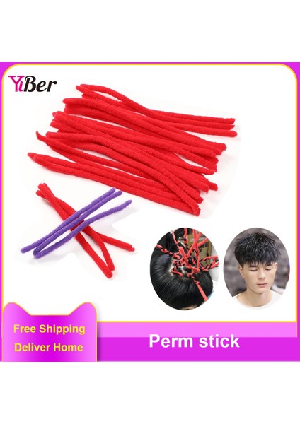 6MM27CM Tarzı Perma Çubuğu Çanta Afro Patlama Kafası Kabarık Salon Aksesuarları Perma Aracı Dolaşmış Saç Çubuğu Büküm Perma Kıvırma Yüksek Elastikiyet (Yurt Dışından)