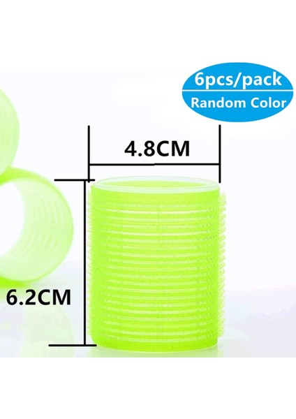 4.8cm x 6pcs Tarzı Saç Silindirleri Kendinden Tutuşlu Saç Bukle Maşaları Tembel Bigudi Ipek Kıvırma Kurdelesi Saç Silindiri Isısız Kıvırma Çubuğu Kafa Bandı Saç Şekillendirme Araçları (Yurt Dışından)