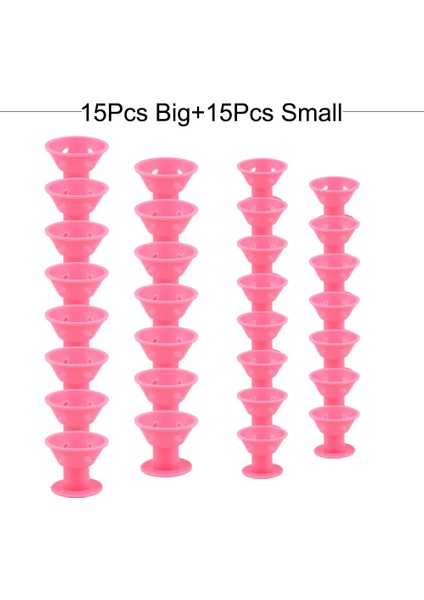 30 Adet Pembe Stil Pcs Magic Hair Curlers Roller Silicone Soft Rubber Magic Curler Clip Sleep Styler Hair Care Women Styling Dıy Tools (Yurt Dışından)
