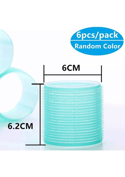 6cm x 6 Adet Stil Saç Silindirleri Kendinden Tutuşlu Saç Bukle Maşaları Tembel Bigudi Ipek Kıvırma Kurdelesi Saç Silindiri Isısız Kıvırma Çubuğu Kafa Bandı Saç Şekillendirme Araçları (Yurt Dışından)