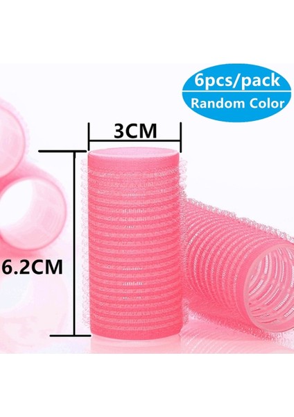 3cm x 6pcs Tarzı Saç Silindirleri Kendinden Tutuşlu Saç Bukle Maşaları Tembel Bigudi Ipek Kıvırma Kurdelesi Saç Silindiri Isısız Kıvırma Çubuğu Kafa Bandı Saç Şekillendirme Araçları (Yurt Dışından)