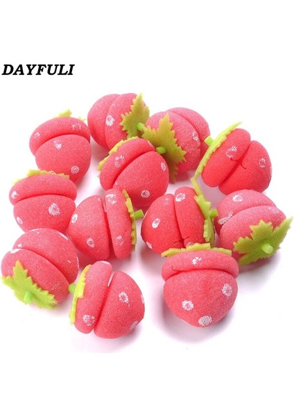 12 Adet Tarzı Kadın Saç Silindirleri Curlers Çilek Topları Saç Şekillendirici Yumuşak Sünger Güzel Dıy Aracı (Yurt Dışından) fiyatları