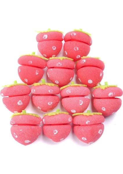 12 Adet Tarzı Kadın Saç Silindirleri Curlers Çilek Topları Saç Şekillendirici Yumuşak Sünger Güzel Dıy Aracı (Yurt Dışından) modelleri